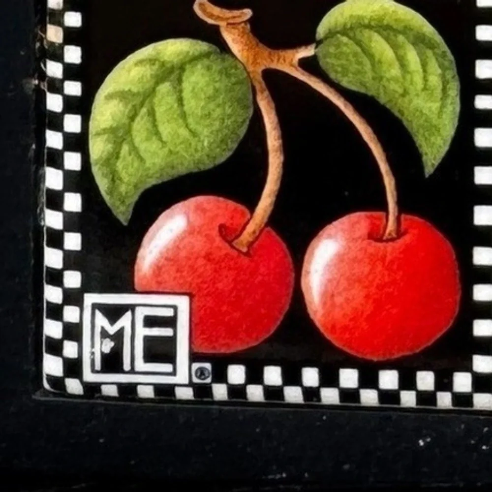 Mary Engelbreit Scottie Dog Sunflower Ceramic Tile Framed Wall Art Trivet 7x7